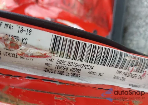 2010 Dodge Challenger R/T from USA, damaged, VIN 2B3CJ5DT6AH322524